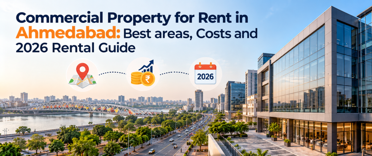 Commercial Property for Rent in Ahmedabad: Best areas, Costs and 2026 Rental Guide